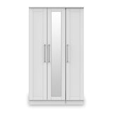 Bellamy grey Large triple wardrobe with mirror from Roseland