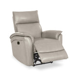 Enys Frost Grey Leather Recliner Armchair