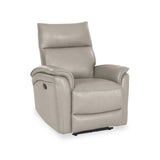 Enys Frost Grey Leather Recliner Armchair from Roseland Furniture