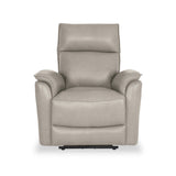 Enys Frost Grey Leather Recliner Armchair