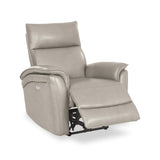 Enys Frost Grey Electric Leather Recliner Armchair