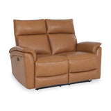 Enys Saddle Tan Leather Recliner 2 Seater Sofa from Roseland Furniture