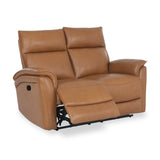 Enys Saddle Tan Leather Recliner 2 Seater Sofa from Roseland Furniture