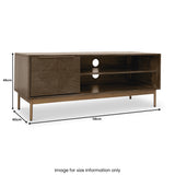 Beau Grooved Mango Wood TV Unit from Roseland Furniture