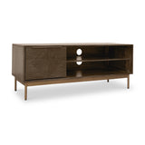 Beau Grooved Mango Wood Brown TV Unit from Roseland Furniture