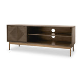 Beau Grooved Mango Wood Brown TV Unit from Roseland Furniture