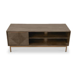 Beau Grooved Mango Wood Brown TV Unit from Roseland Furniture