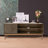 Beau Grooved Mango Wood Brown TV Unit from Roseland Furniture