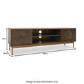 Beau Grooved Mango Wood Brown Large TV Unit from Roseland Furniture