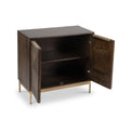 Beau Grooved Mango Wood Brown 2 Door Sideboard from Roseland Furniture