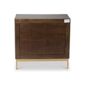 Beau Grooved Mango Wood Brown 2 Door Sideboard from Roseland Furniture