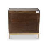 Beau Grooved Mango Wood Brown 2 Door Sideboard from Roseland Furniture