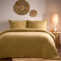 Ribble Acid Wash Ribbed Cotton Duvet Set from Roseland Furniture