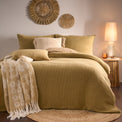 Ribble Acid Wash Ribbed Cotton Duvet Set from Roseland Furniture