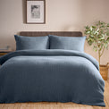 Ribble Acid Wash Ribbed Cotton Duvet Set from Roseland Furniture