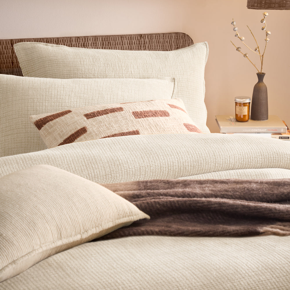 Ribble Acid Wash Ribbed Cotton Duvet Set from Roseland Furniture