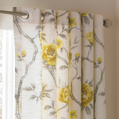 Rosemoor Sheer Floral Eyelet Curtains