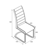 Rhoslyn Faux Leather Dining Chair dimensions