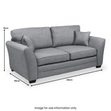 St Ives 3 Seater Sofa in Charcoal by Roseland Furniture