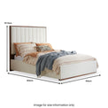 Sara White Boucle King Bed Frame from Roseland Furniture