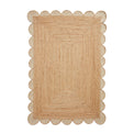 Natural Chesney Jute Scalloped Edge Natural Rug from Roseland Furniture