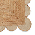 Natural Chesney Jute Scalloped Edge Natural Rug from Roseland Furniture