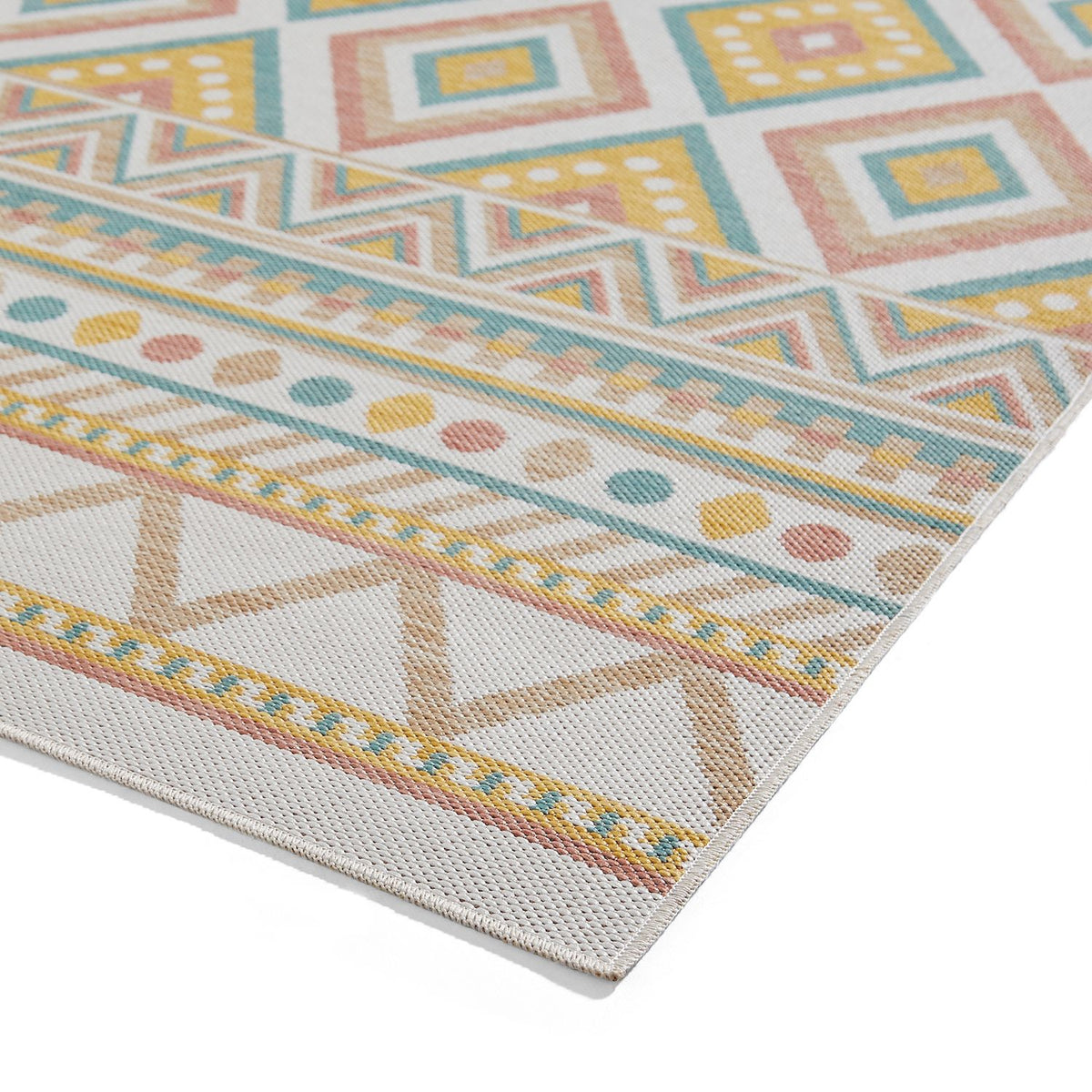 Beige Loxley Multicolour Indoor/Outdoor Rug from Roseland Furniture