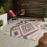 Red Eldon Diamond Indoor/Outdoor Rug from Roseland Furniture