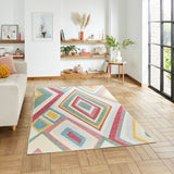 Red Eldon Diamond Indoor/Outdoor Rug from Roseland Furniture