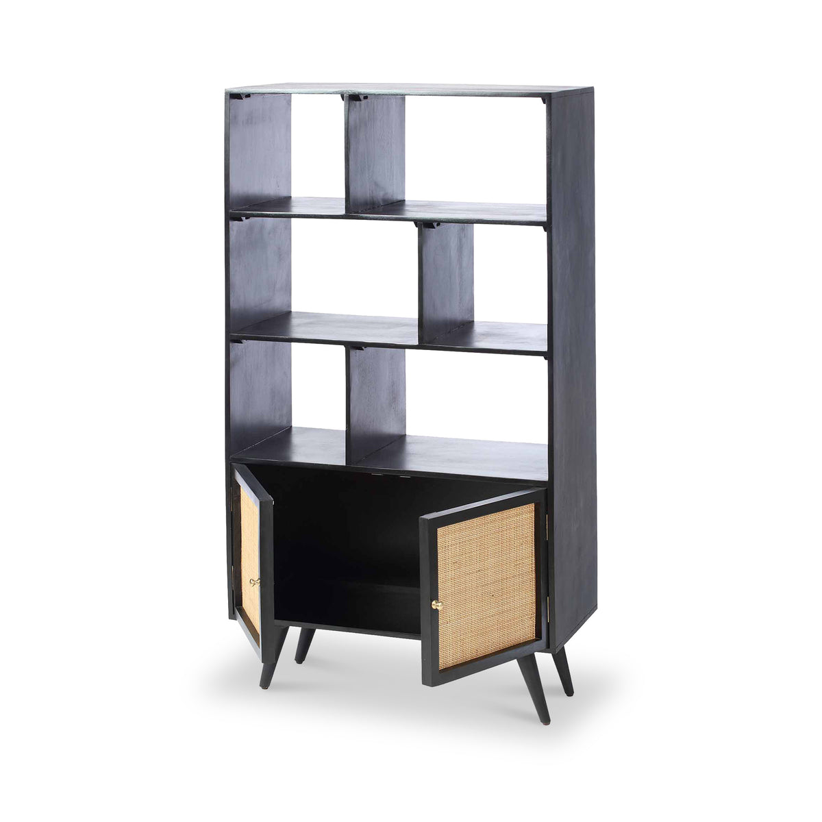 Venti Mango and Cane Bookcase from Roseland Furniture