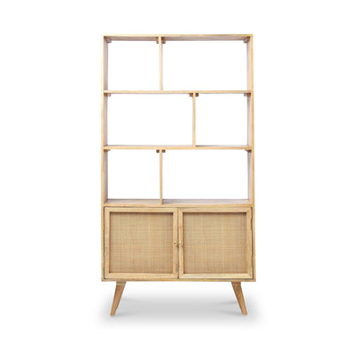 Venti Mango and Cane Bookcase