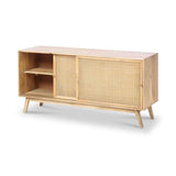 Venti Mango and Cane Large Sideboard with Sliding Doors from Roseland Furniture