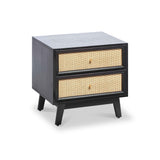 Venti Mango and Cane 2 Drawer Bedside from Roseland Furniture