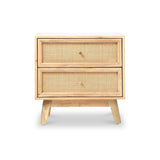 Venti Mango and Cane 2 Drawer Bedside from Roseland Furniture