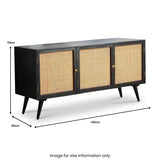 Venti Mango and Cane Large Sideboard from Roseland Furniture