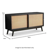 Venti Mango and Cane Large Sideboard with Sliding Doors from Roseland Furniture