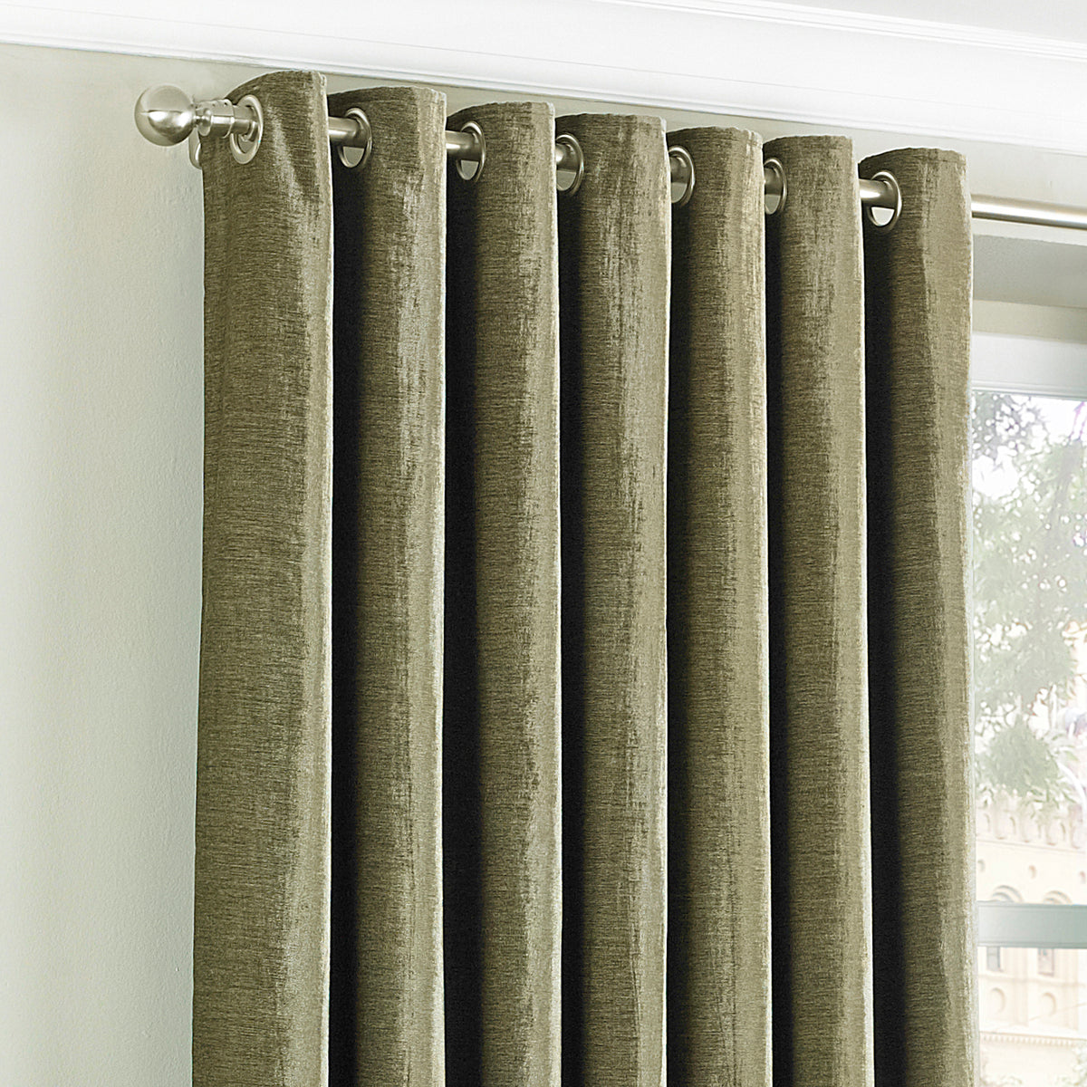 Wellesley 229X229 Eyelet Curtains Mocha