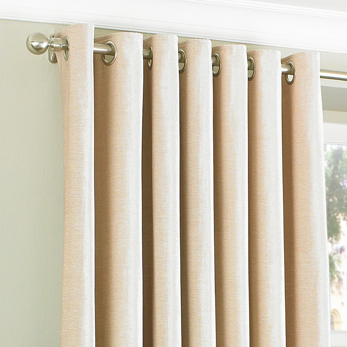 Wellesley 229X229 Eyelet Curtains Natural