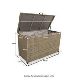 Wentworth 826L Rattan Storage Box with Gas Lift