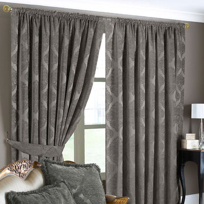 Winchester Diamond Jacquard Pencil Pleat Curtains