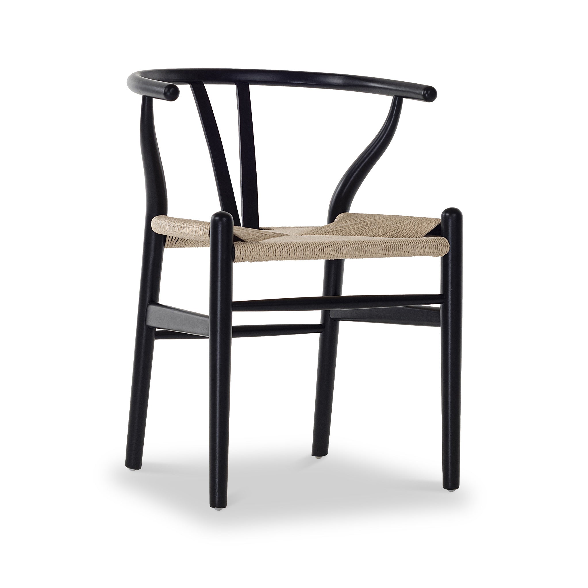 All black wishbone deals chair