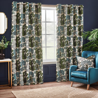 Woodlands Jacquard Eyelet Curtains