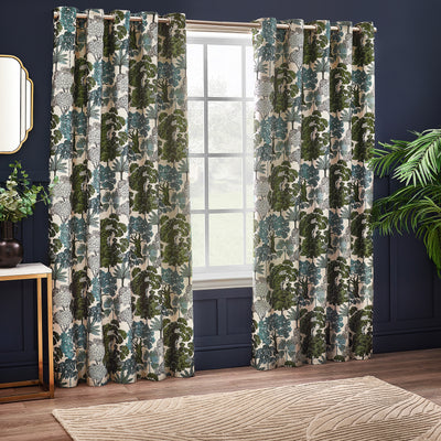 Woodlands Jacquard Eyelet Curtains