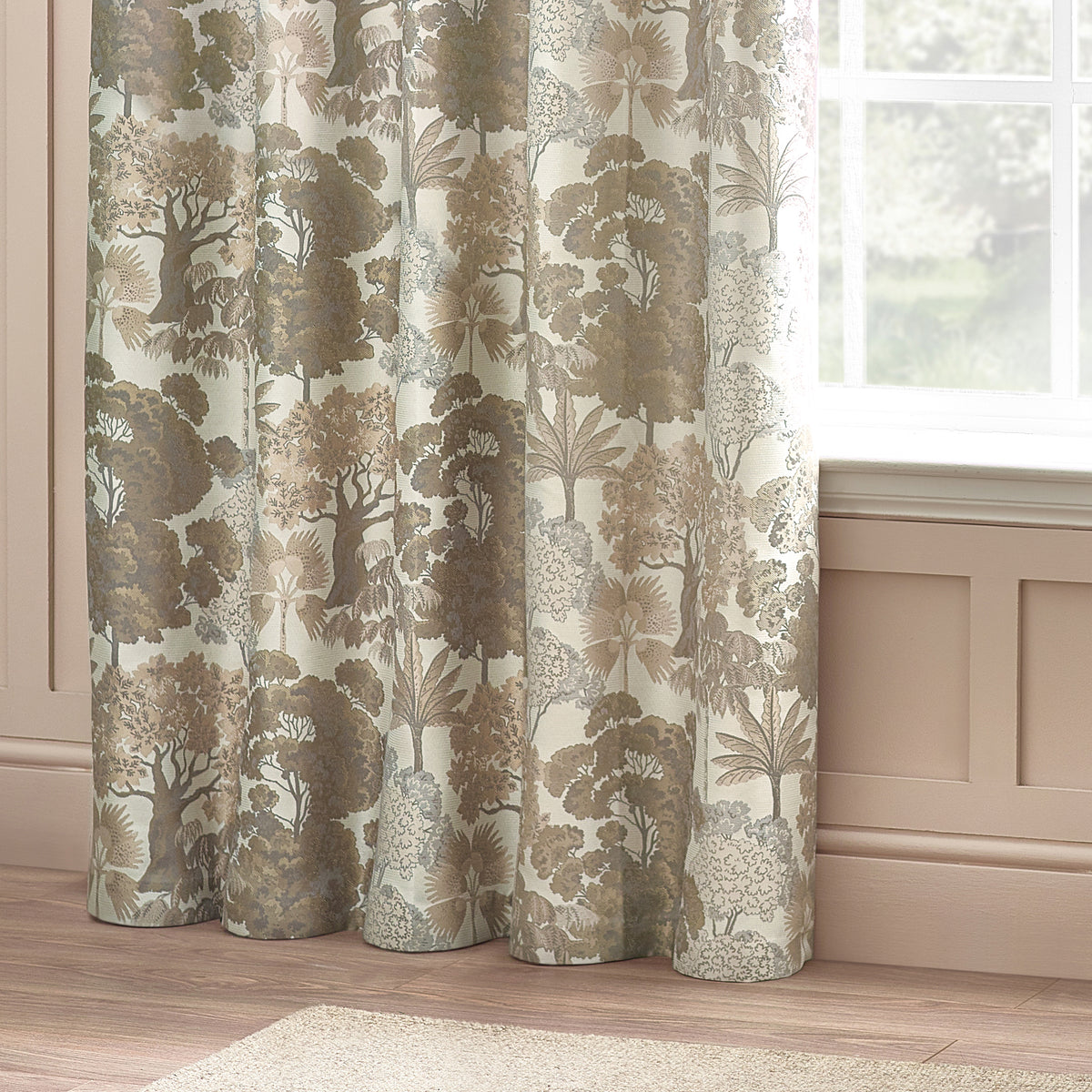 Woodlands 229X137 Eyelet Curtains Natural