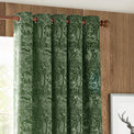 Winter Woods 228X137 Eyelet Curtains Emerald