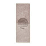 Beige Harford Circle Design Flatweave Washable Runner Rug from Roseland Furniture