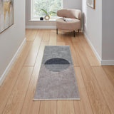 Harford Circle Design Flatweave Washable Runner Rug from Roseland Furniture