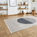 Green Harford Circle Design Flatweave Washable Rug from Roseland Furniture