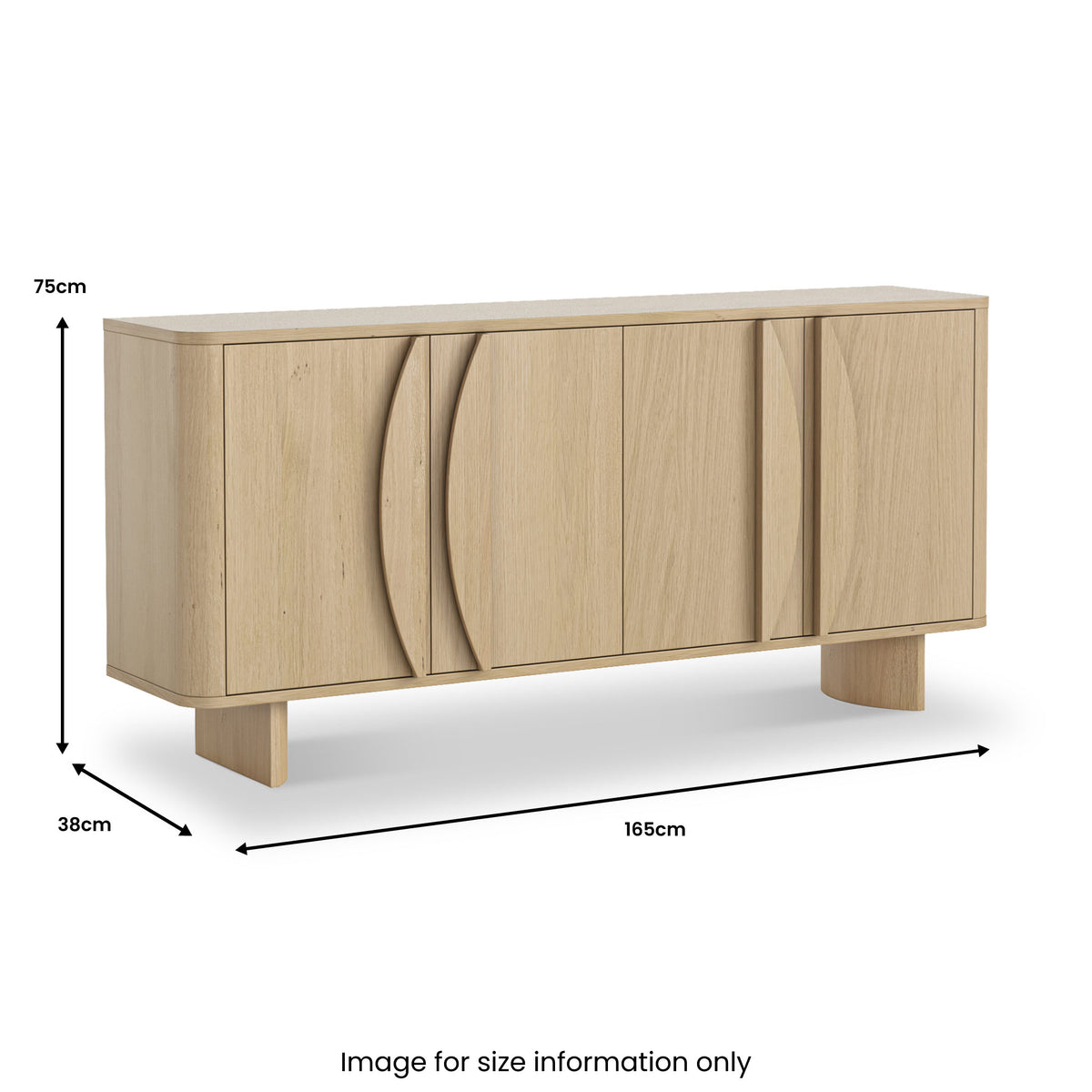 Whitstone 4 Door Large Sideboard from Roseland Furniture