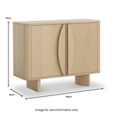 Whitstone Oak 2 Door Small Sideboard from Roseland Furniture